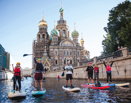 Прогулка на сапах в центре Питера